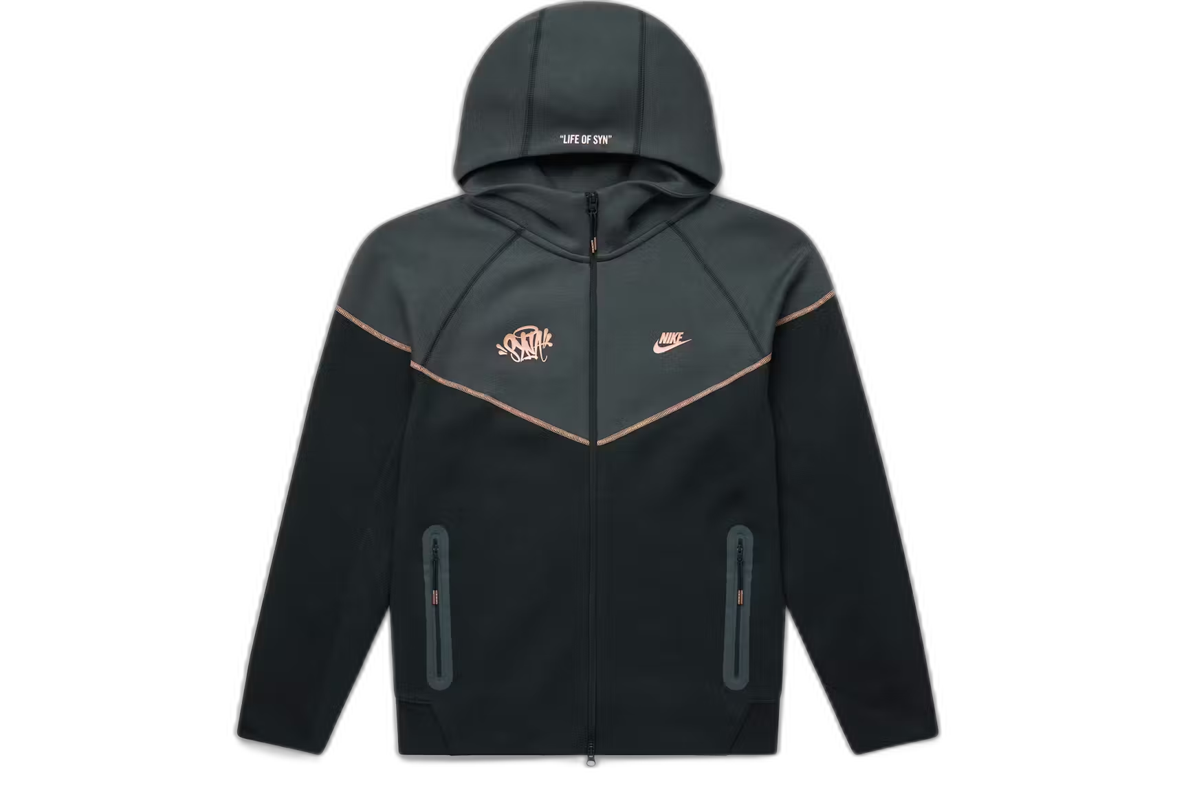 Nike Sportswear x Central Cee Tech Fleece Full Zip Hoodie 'Black Metallic Red Bronze'